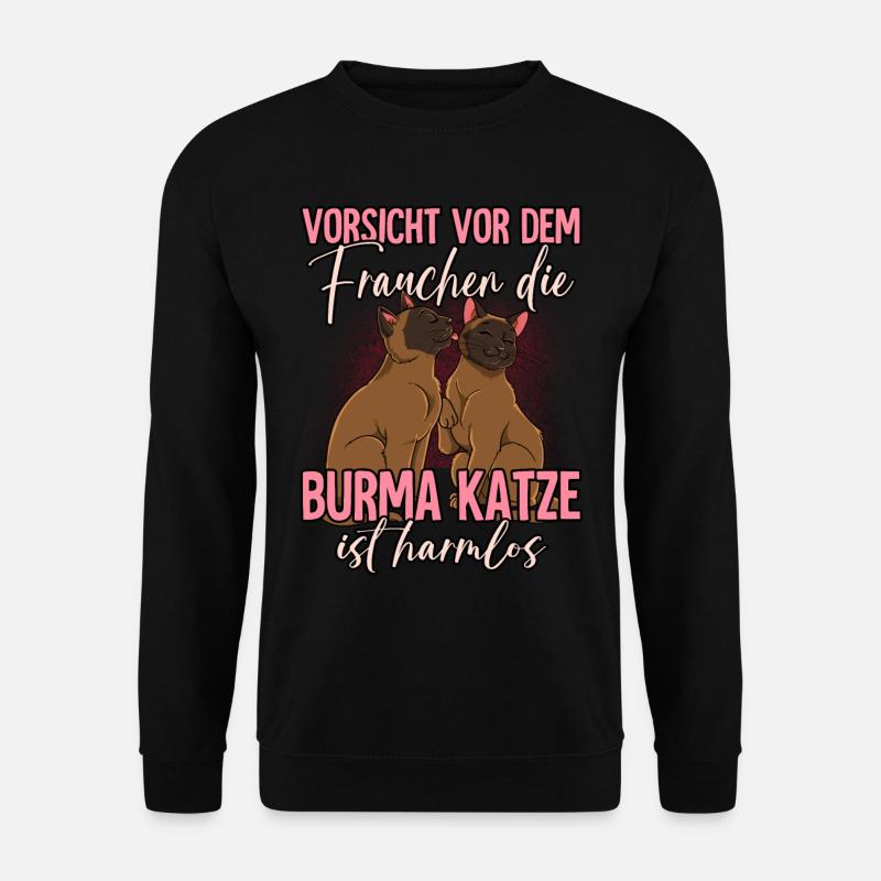 Burma Katzen - Unisex Pullover - Schwarz