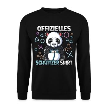 Offizielles Schwitzer Zocken Gamer Ego Shooter - Unisex Pullover - Schwarz - Vorne - Alina (178cm) & Michal (187cm)