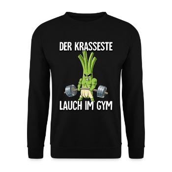 Lauch Bodybuilding Fitness Gym - Unisex Pullover - Schwarz - Vorne - Alina (178cm) & Michal (187cm)
