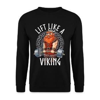 Viking Ragnarök Bodybuilding Fitness Gym - Sweat-shirt Unisexe - noir - Devant - Alina (178cm) & Michal (187cm)