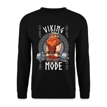 Viking Ragnarök Bodybuilding Fitness Gym - Sweat-shirt Unisexe - noir - Devant - Alina (178cm) & Michal (187cm)
