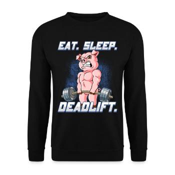 Pig Bodybuilding Fitness Gym Soulevé de terre - Sweat-shirt Unisexe - noir - Devant - Alina (178cm) & Michal (187cm)