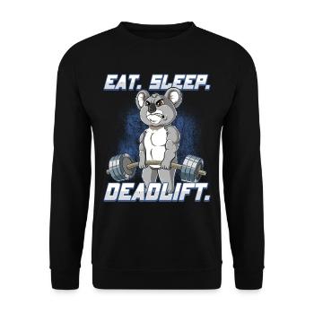 Koala Bodybuilding Fitness Gym Deadlift - Unisex Pullover - Schwarz - Vorne - Alina (178cm) & Michal (187cm)