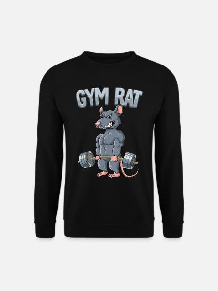 Gym Rat Bodybuilding Fitness Gym - Unisex Sweatshirt - black
