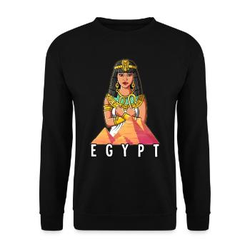 Ägypten Cleopatra Kleopatra Pharaonin - Unisex Pullover - Schwarz - Vorne - Alina (178cm) & Michal (187cm)