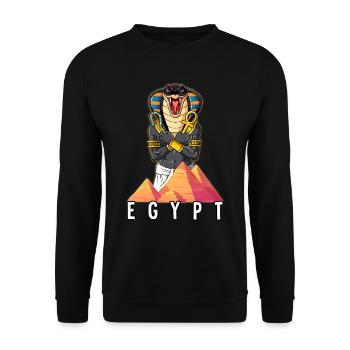 Egypt Snake Pharaoh - Unisex Sweatshirt - black - Front - Alina (178cm) & Michal (187cm)