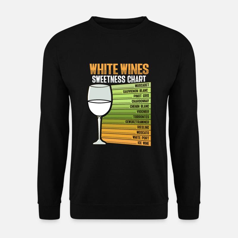 White Wine Sweetness Chart - Unisex Sweatshirt - black