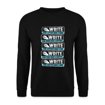 Romancier Auteur d’inspiration - Sweat-shirt Unisexe - noir - Devant - Alina (178cm) & Michal (187cm)