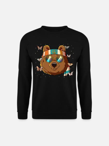 60s 70s Costume Groovy Hippie - Unisex Sweatshirt - black