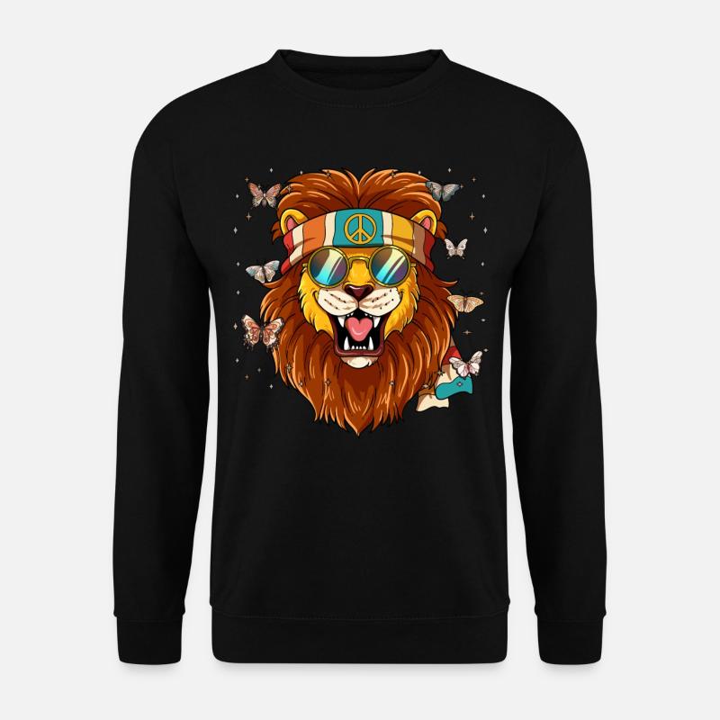 60s 70s Costume Groovy Hippie - Unisex Sweatshirt - black
