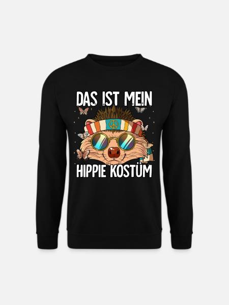 Das Ist Mein Hippie Kostüm 60er 70er Jahre Kostüm - Unisex Pullover - Schwarz