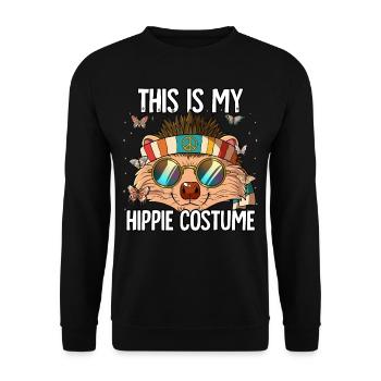 Costume des années 60 des années 70 Ceci est mon costume hippie - Sweat-shirt Unisexe - noir - Devant - Alina (178cm) & Michal (187cm)
