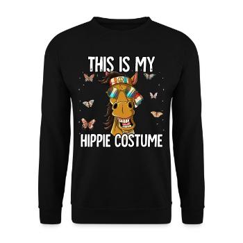 Costume des années 60 des années 70 Ceci est mon costume hippie - Sweat-shirt Unisexe - noir - Devant - Alina (178cm) & Michal (187cm)