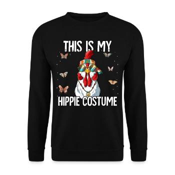 Costume des années 60 des années 70 Ceci est mon costume hippie - Sweat-shirt Unisexe - noir - Devant - Alina (178cm) & Michal (187cm)