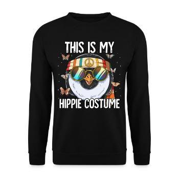 Costume des années 60 des années 70 Ceci est mon costume hippie - Sweat-shirt Unisexe - noir - Devant - Alina (178cm) & Michal (187cm)