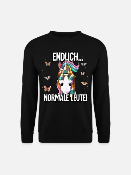 Endlich Normale Leute Hippie Goa Rave - Unisex Pullover - Schwarz