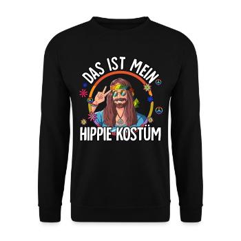 Ceci est mon costume hippie 60s 70s costume - Sweat-shirt Unisexe - noir - Devant - Alina (178cm) & Michal (187cm)