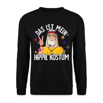 Ceci est mon costume hippie 60s 70s costume - Sweat-shirt Unisexe - noir - Devant - Alina (178cm) & Michal (187cm)