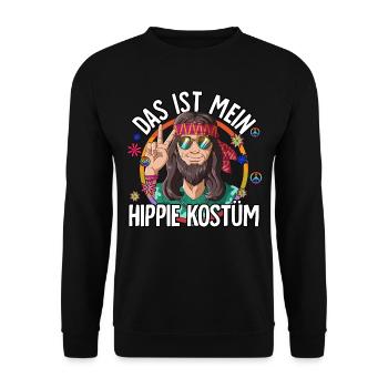 Ceci est mon costume hippie 60s 70s costume - Sweat-shirt Unisexe - noir - Devant - Alina (178cm) & Michal (187cm)