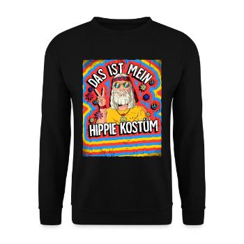 Ceci est mon costume hippie 60s 70s costume - Sweat-shirt Unisexe - noir - Devant - Alina (178cm) & Michal (187cm)