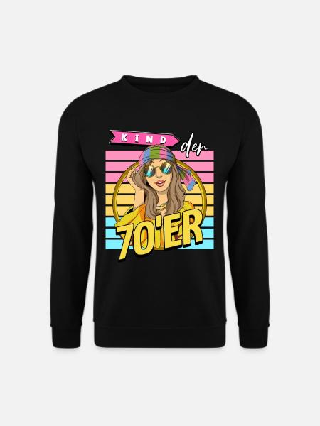 Kind der 70er Jahre Frau Kostüm - Unisex Pullover - Schwarz