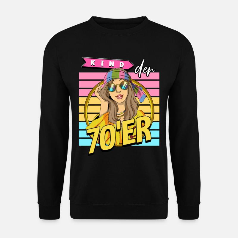 Kind der 70er Jahre Frau Kostüm - Unisex Pullover - Schwarz