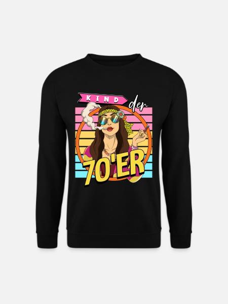 Kind der 70er Jahre Frau Kostüm - Unisex Pullover - Schwarz