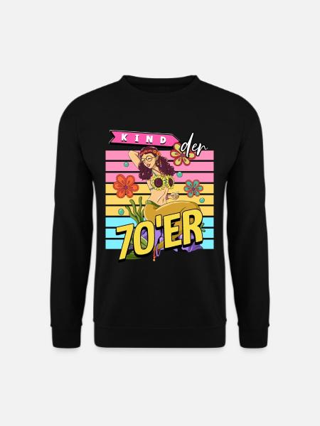 Kind der 70er Jahre Meerjungfrau Kostüm - Unisex Pullover - Schwarz