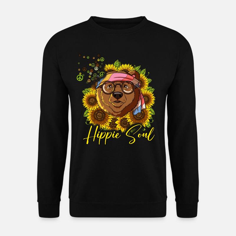 60er 70er Jahre Kostüm Hippie Soul - Unisex Pullover - Schwarz