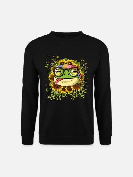 60er 70er Jahre Kostüm Hippie Soul - Unisex Pullover - Schwarz