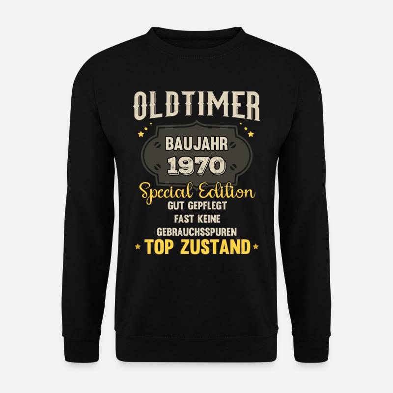 Oldtimer Baujahr 1970 - 53. Geburtstag - Unisex Pullover - Schwarz