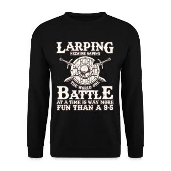 LARP RPG RPG Design for a Larper - Unisex Sweatshirt - black - Front - Alina (178cm) & Michal (187cm)