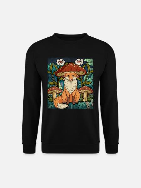 Cottagecore Fuchs - Unisex Pullover - Schwarz