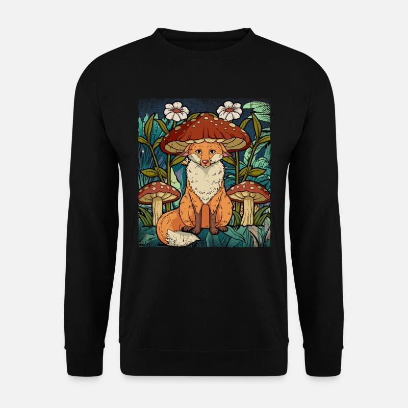 Cottagecore Fuchs - Unisex Pullover - Schwarz