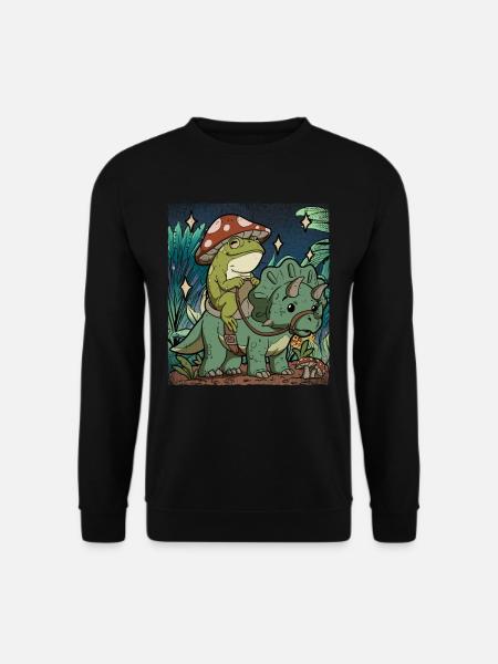 Cottagecore Frosch - Unisex Pullover - Schwarz