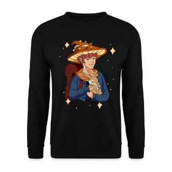 Cottagecore Man - Unisex Sweatshirt - black - Front - Alina (178cm) & Michal (187cm)