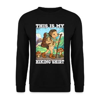 Ceci est mon errance de randonnée - Sweat-shirt Unisexe - noir - Devant - Alina (178cm) & Michal (187cm)