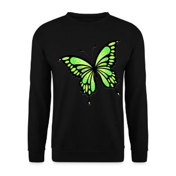 Butterfly - Unisex Sweatshirt - black - Front - Alina (178cm) & Michal (187cm)