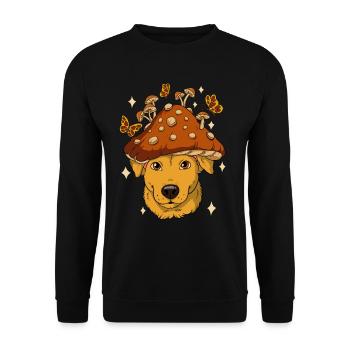 Chien Cottagecore - Sweat-shirt Unisexe - noir - Devant - Alina (178cm) & Michal (187cm)