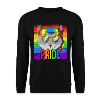 Pride LGBTQ Christopher Street Day Costume Pride - Unisex Sweatshirt - black - Front - Alina (178cm) & Michal (187cm)