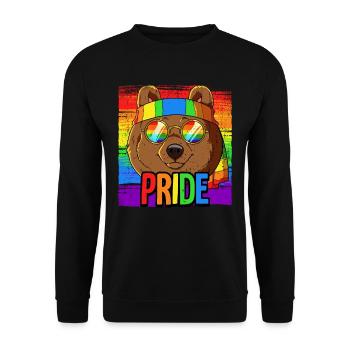Pride LGBTQ Christopher Street Day Costume Pride - Unisex Sweatshirt - black - Front - Alina (178cm) & Michal (187cm)