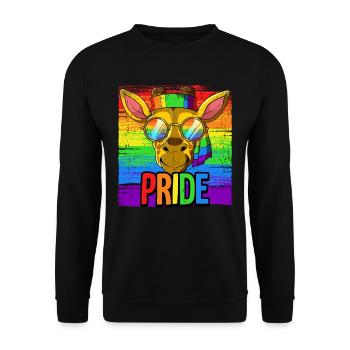 Pride LGBTQ Christopher Street Day Costume Pride - Unisex Sweatshirt - black - Front - Alina (178cm) & Michal (187cm)