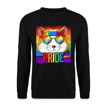 Pride LGBTQ Christopher Street Day Costume Pride - Unisex Sweatshirt - black - Front - Alina (178cm) & Michal (187cm)
