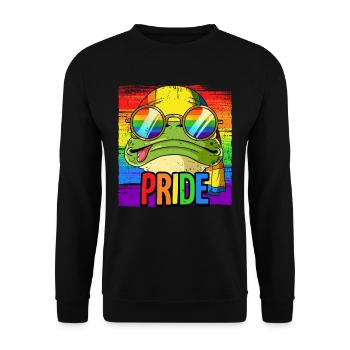Pride LGBTQ Christopher Street Day Costume Pride - Unisex Sweatshirt - black - Front - Alina (178cm) & Michal (187cm)
