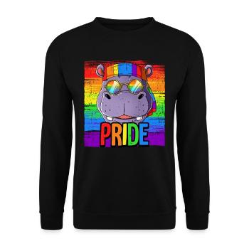 Pride LGBTQ Christopher Street Day Costume Pride - Unisex Sweatshirt - black - Front - Alina (178cm) & Michal (187cm)