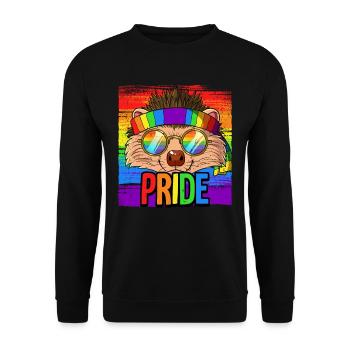 Pride LGBTQ Christopher Street Day Costume Pride - Unisex Sweatshirt - black - Front - Alina (178cm) & Michal (187cm)