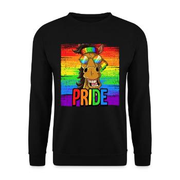 Pride LGBTQ Christopher Street Day Costume Pride - Unisex Sweatshirt - black - Front - Alina (178cm) & Michal (187cm)