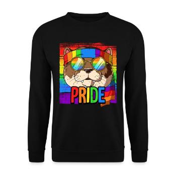 Pride LGBTQ Christopher Street Day Costume Pride - Unisex Sweatshirt - black - Front - Alina (178cm) & Michal (187cm)