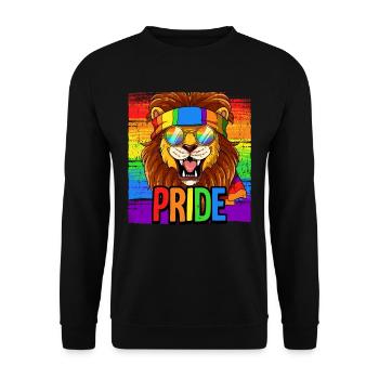 Pride LGBTQ Christopher Street Day Costume Pride - Unisex Sweatshirt - black - Front - Alina (178cm) & Michal (187cm)