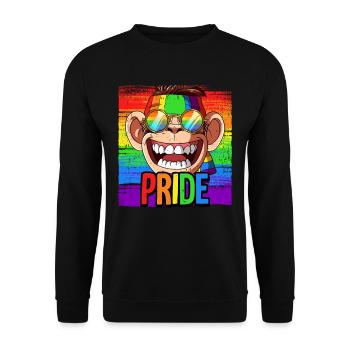Pride LGBTQ Christopher Street Day Costume Pride - Unisex Sweatshirt - black - Front - Alina (178cm) & Michal (187cm)